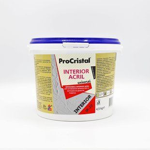 Шпаклівка інтерʼєрна ProCristal Interior Acryl IR-22 4,5 кг i00200305 фото