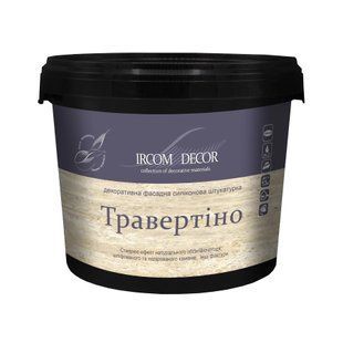 Декоративная штукатурка силиконовая Ircom Decor Травертино Белая 25 кг i00801346 фото